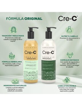 Kit de shampo y acondicionador para cabello fórmula original Cre-c
