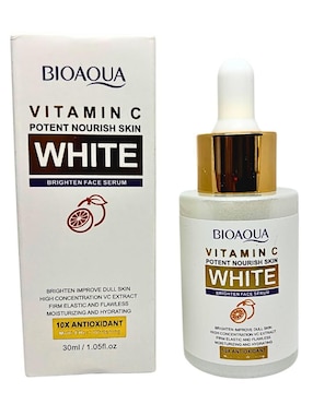 Sérum facial con vitamina c. blanqueador, cierra poros, antioxidante. Bioaqua todo tipo de piel