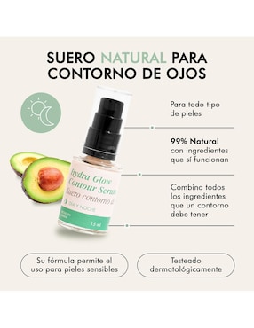 Sérum facial para ojos Hydra Glow Avoroots de todo tipo de piel