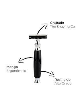 Kit de rastrillo The Shaving Co 2 hojas para todo tipo de piel 3 piezas