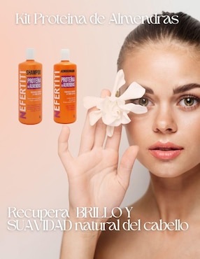 Kit de shampo y acondicionador para cabello teñido Proteina de Almendras Nefertiti