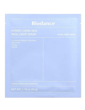 Mascarilla facial Hydro Cera-nol Real para calmar y aliviar la piel Biodance