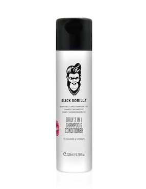 Shampoo con acondicionador para cabello todo tipo 2 en 1 Slick Gorilla Hair Care 200 ml