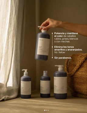 Shampoo matizador de canas para cabello Silver Arual 500 ml
