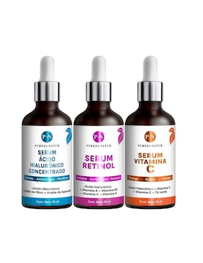 Set de sérum facial, hidratación y rejuvenecimiento Pureza Natur todo tipo de piel