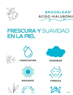 Set de sérum facial con acido hialurónico para hidratar Brooklean todo tipo de piel