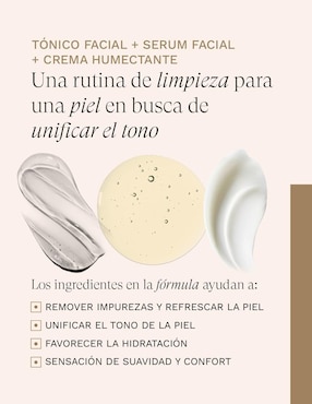 Kit tratamiento facial 3 en 1 limpieza + tono uniforme hidrata, protege y limpia Collagenic Premium