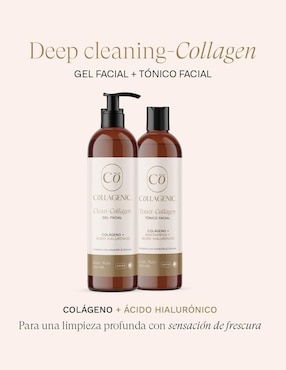 Kit tratamiento facial 2 en 1 limpieza profunda hidrata, protege y limpia Collagenic Premium
