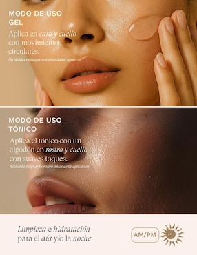 Kit tratamiento facial 2 en 1 limpieza profunda hidrata, protege y limpia Collagenic Premium