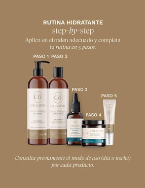 Kit tratamiento facial 2 en 1 limpieza profunda hidrata, protege y limpia Collagenic Premium
