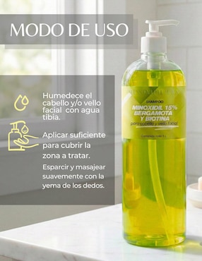 Shampoo anticaída para crecimiento de cabello y barba Minoxidilmax 1 L