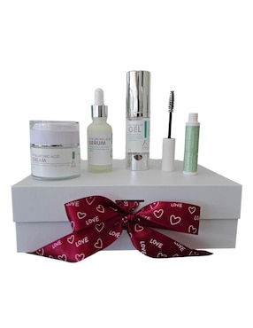 Kit tratamiento facial suero, crema, gel para contorno de ojos y gel para crecimiento de pestañas antiedad Allskin