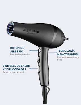 Secadora de cabello Babyliss Pro Nanotitanium BNTMB5548