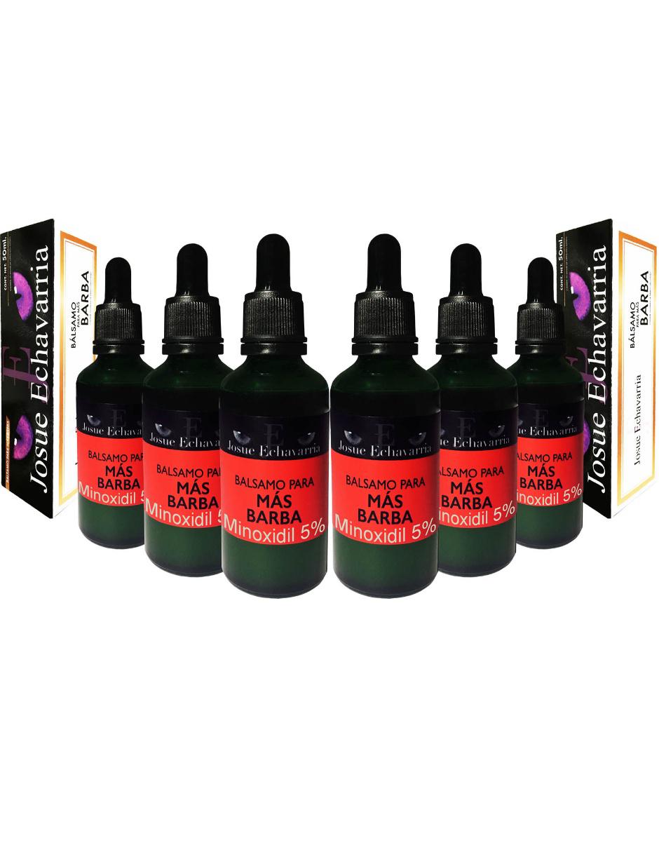 Set de 6 frascos de tratamiento para cabello y barba con bergamota y minoxidil 2