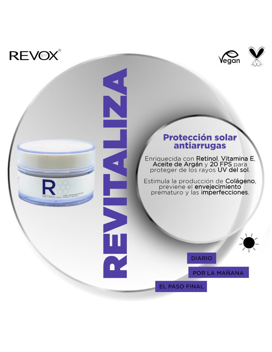 Crema facial recomendada para prevenir signos de la edad de día Retinol para todo tipo piel 4