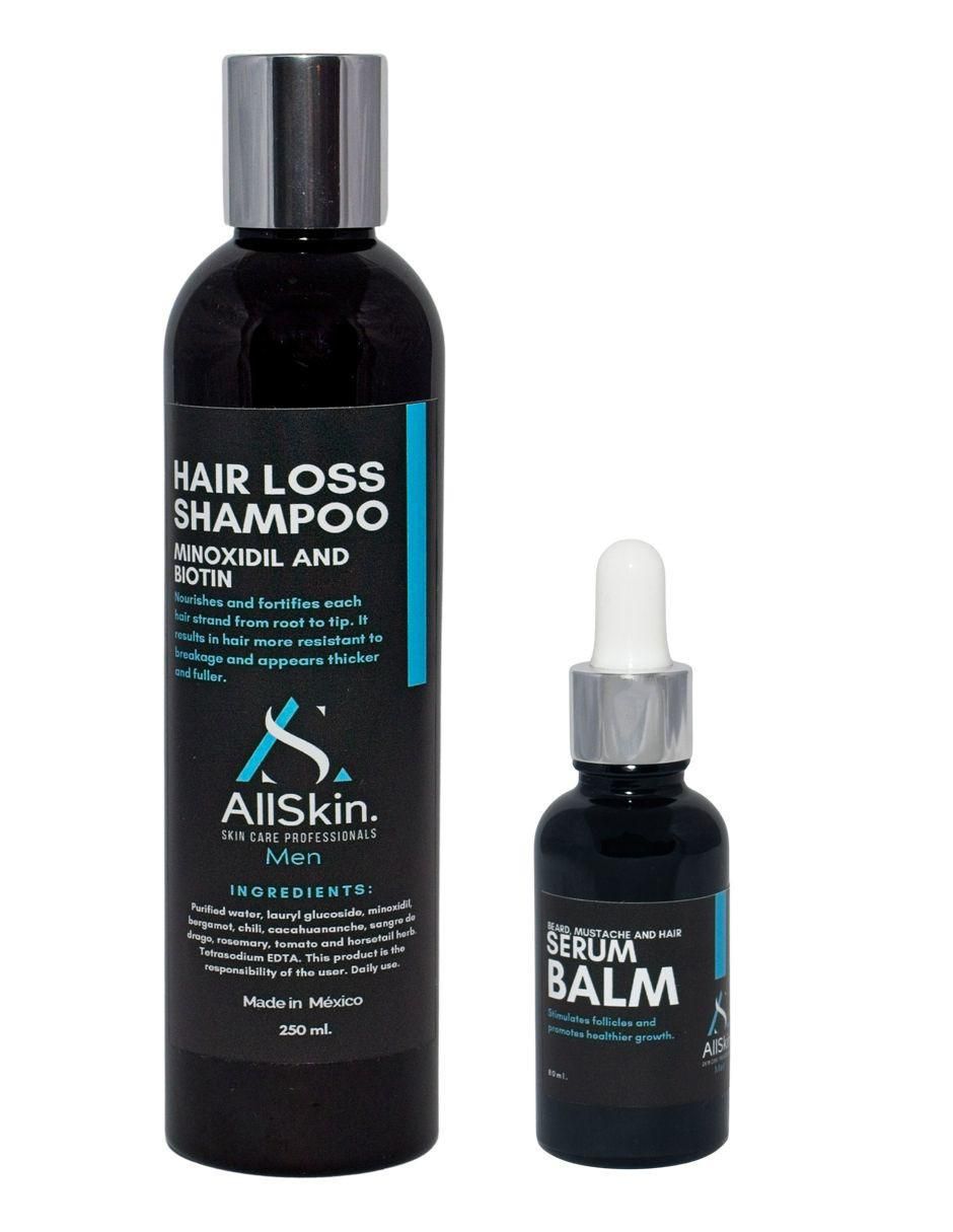 Shampoo anticaída para cabello Hair Loss y Serum balm Men