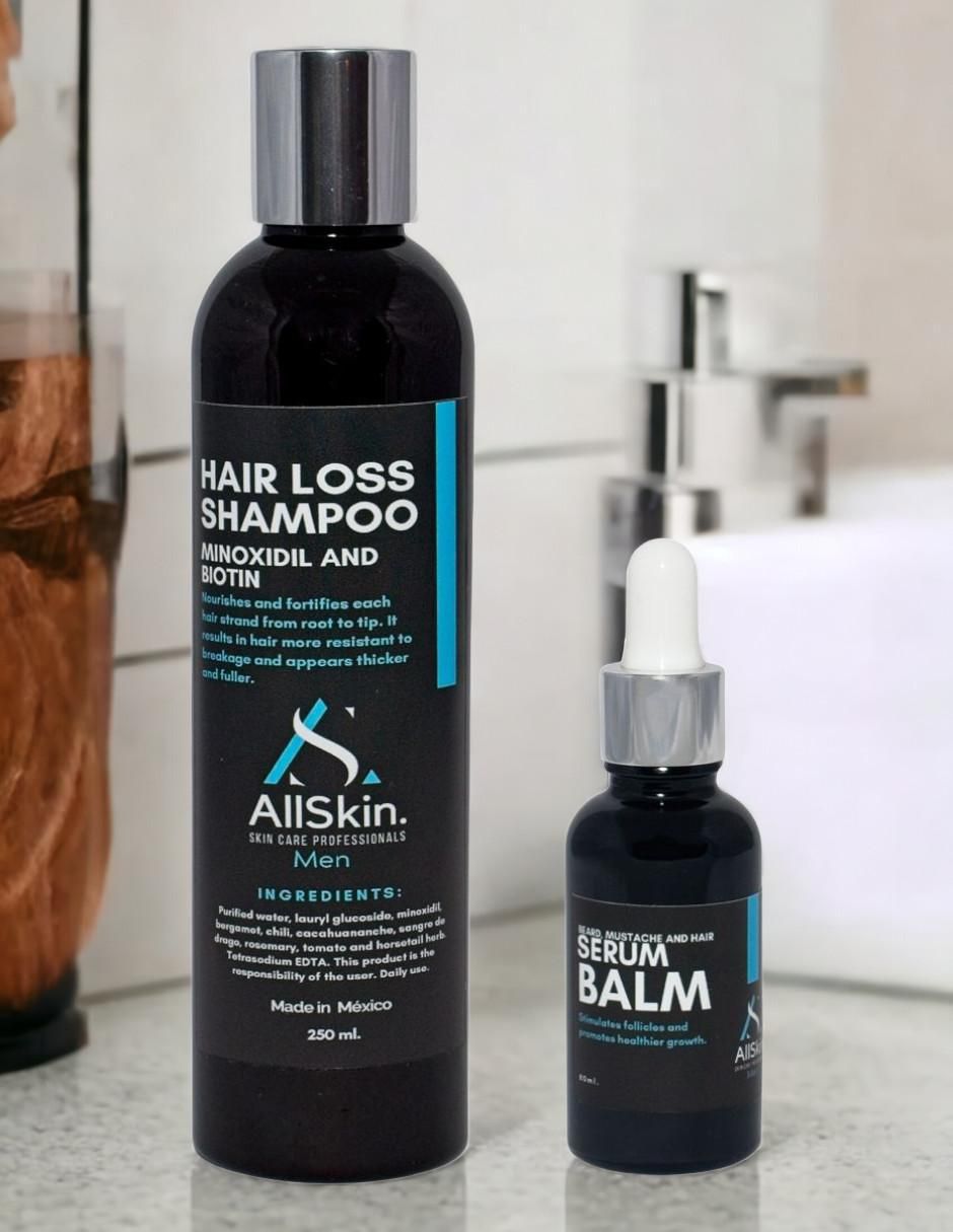 Shampoo anticaída para cabello Hair Loss y Serum balm Men 2