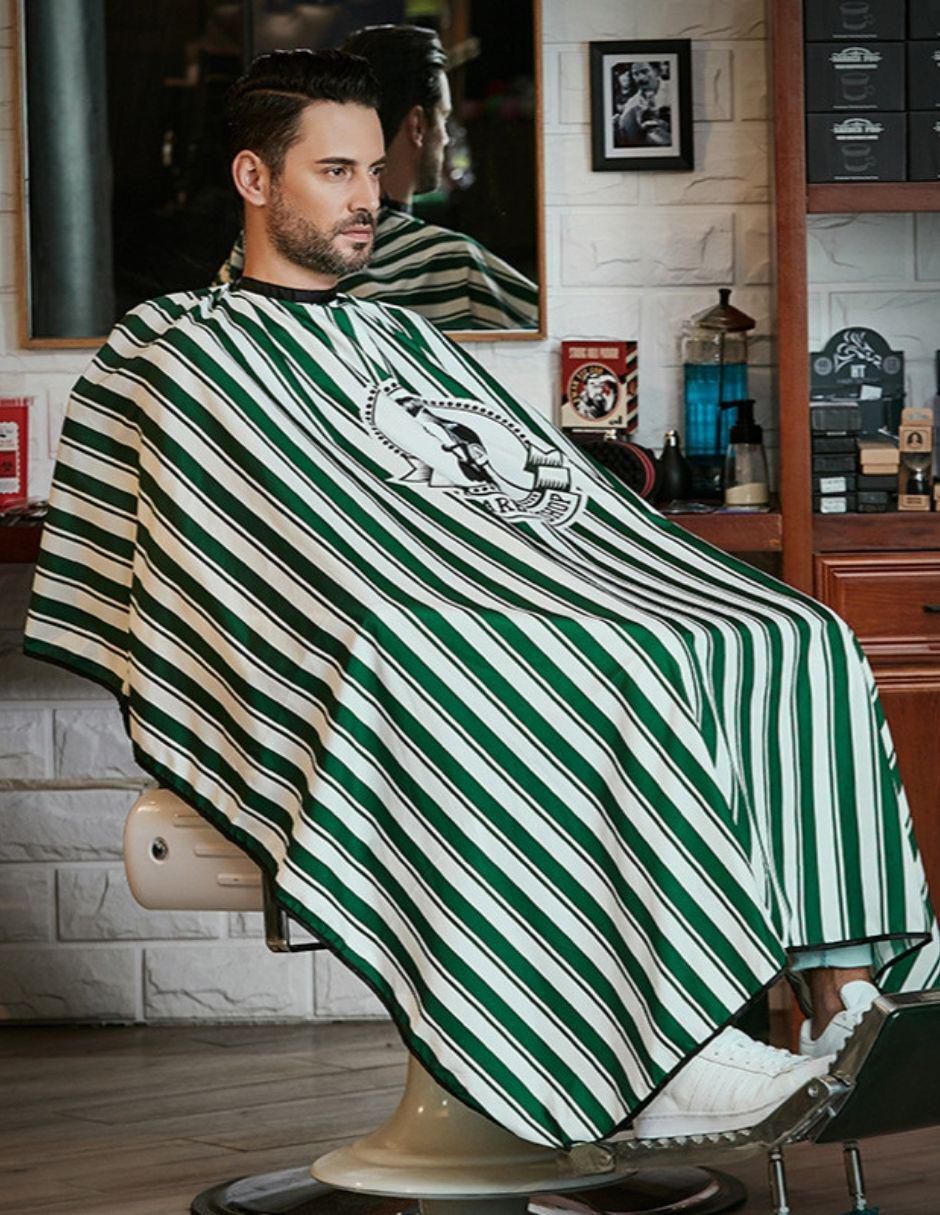Capa para barbería A rayas 3