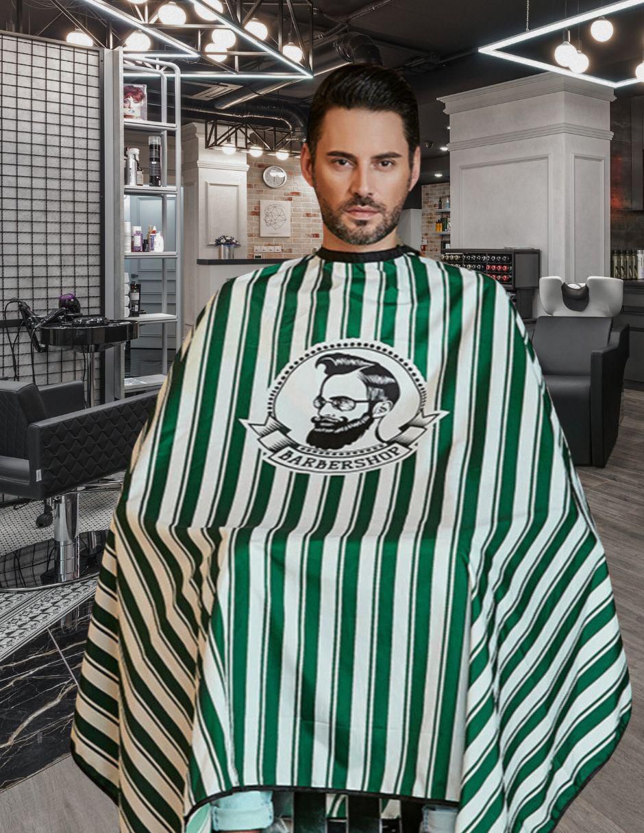 Capa para barbería A rayas 5