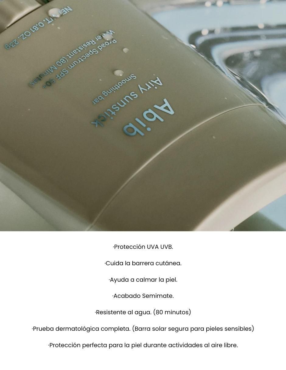 Protector solar FPS 50 Airy sunstick Smoothing bar 4