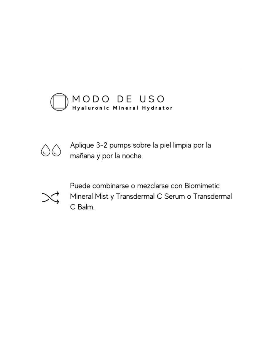 Sérum facial Hyaluronic Mineral Hydrator todo tipo piel 2
