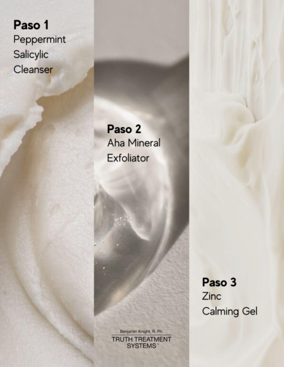 Kit tratamiento facial exfoliante Exfoliating System 3