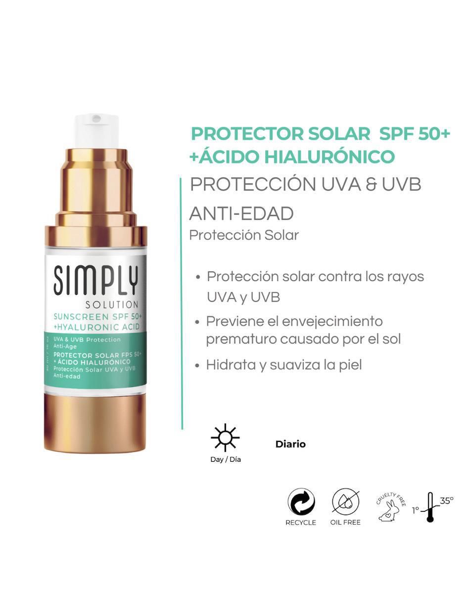 Protector solar FPS 50 Simply Solution 30 ml 4