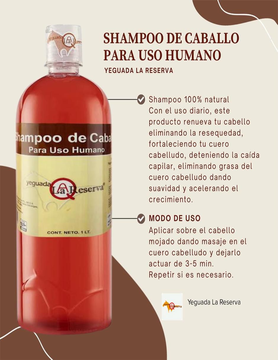 Shampoo anticaída "para cabello" todo tipo 2 sahmpoo de caballo para uso humano yeguada la reserva línea estrella libre de crueldad ingredientes naturales