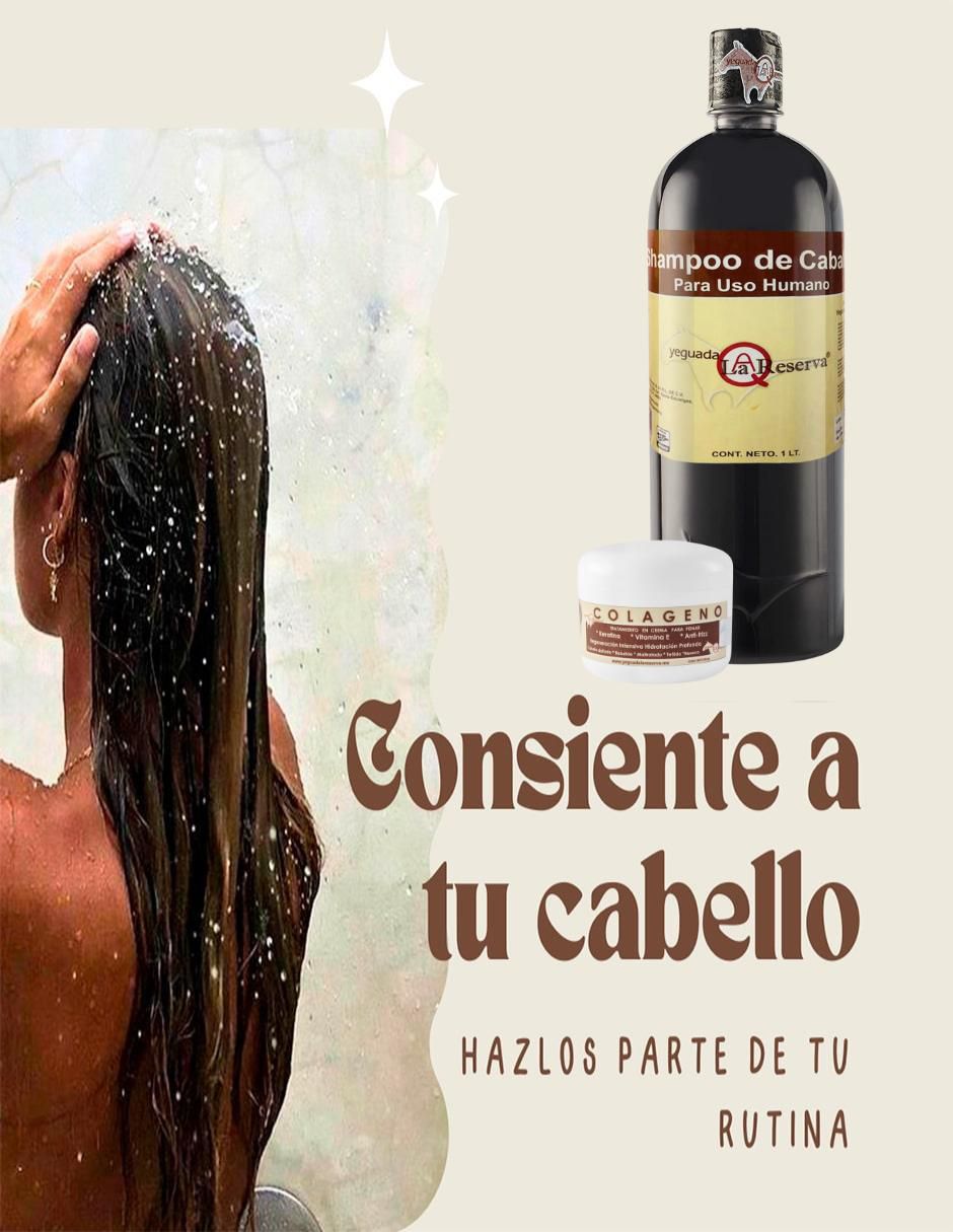 Kit de shampo y acondicionador de caballo para uso humano anticaída y frizz 6