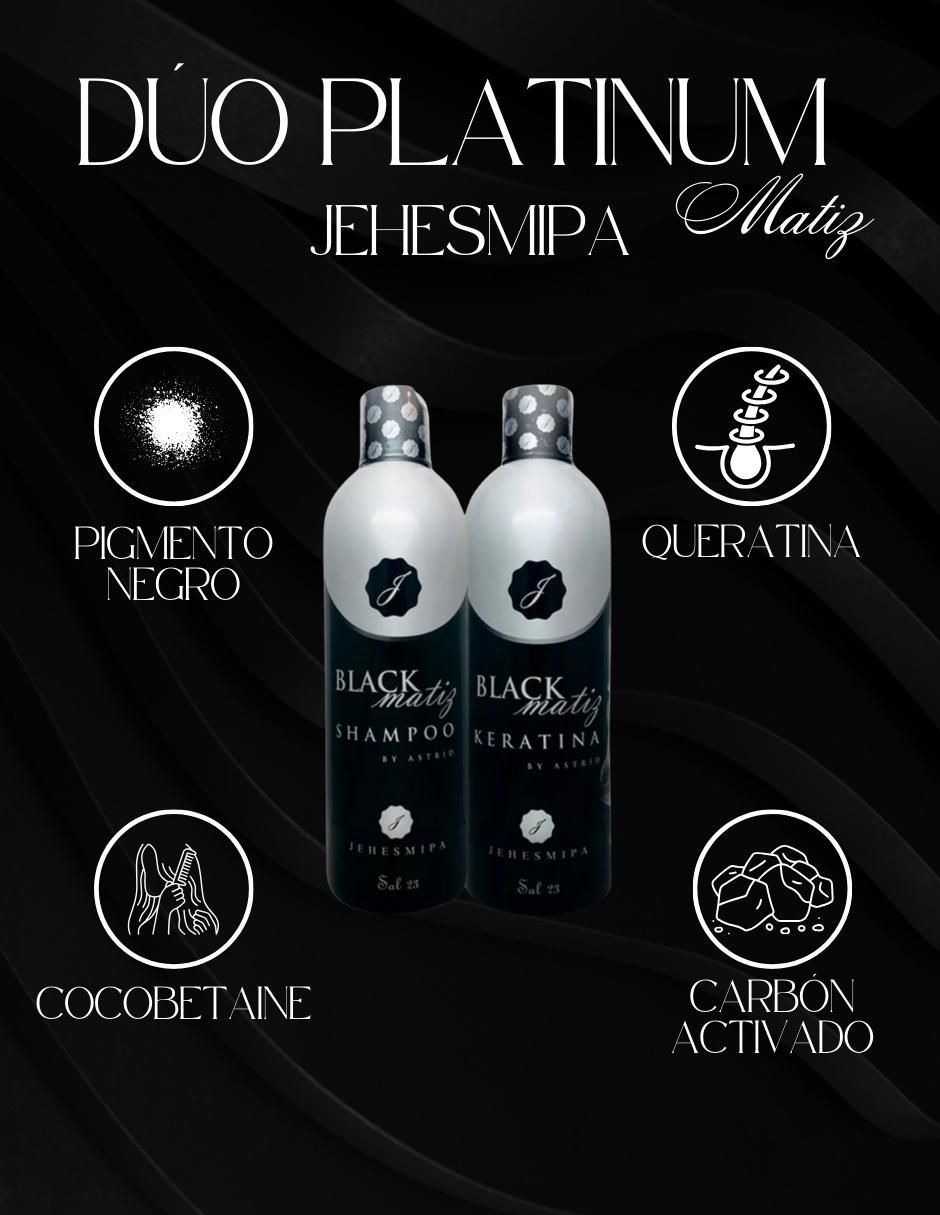 Set de shampoo para cabello todo tipo Dúo Platinum Black Matiz 3