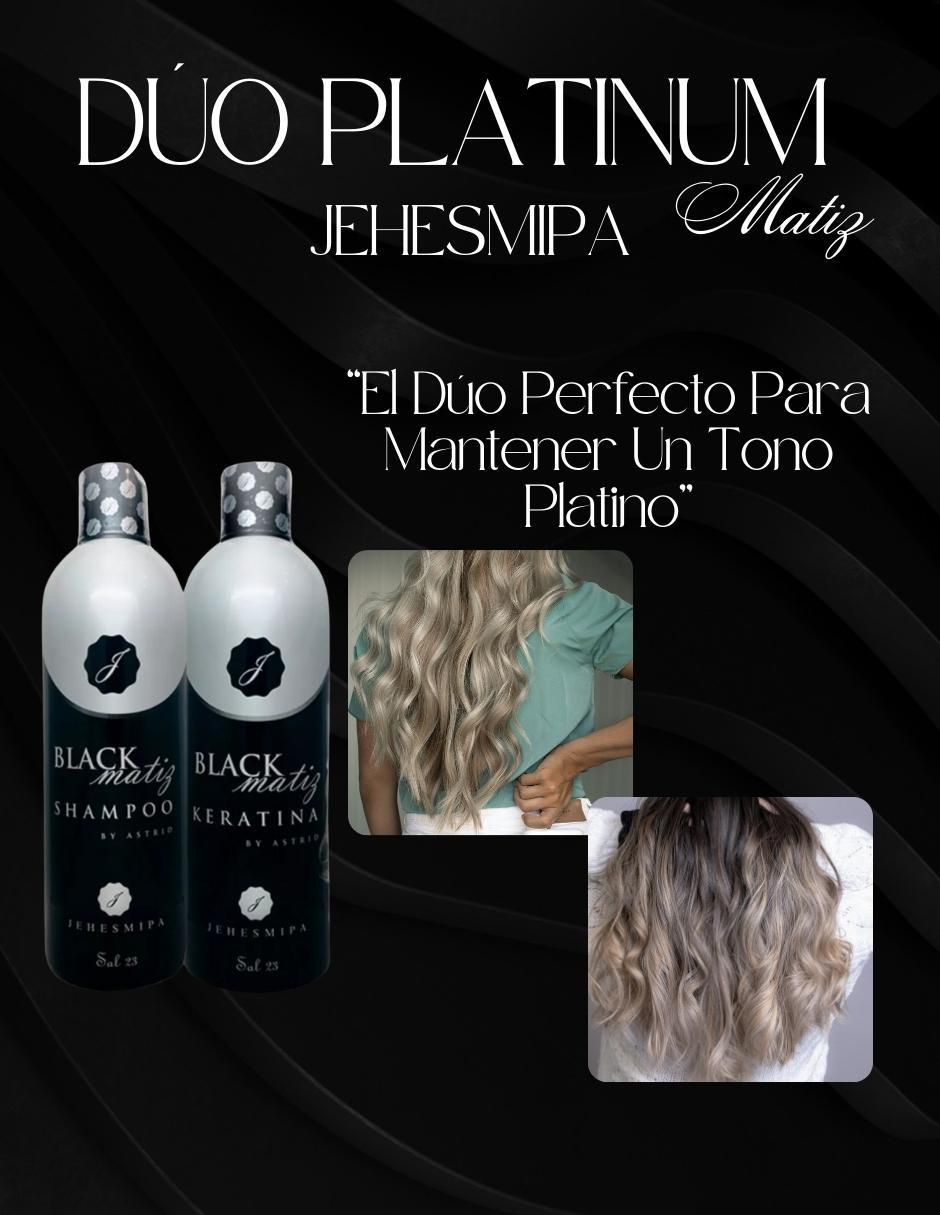 Set de shampoo para cabello todo tipo Dúo Platinum Black Matiz 4
