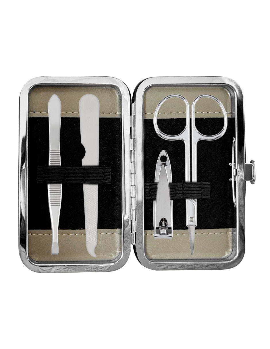 Set de manicure manual de acero inoxidable con 5 piezas