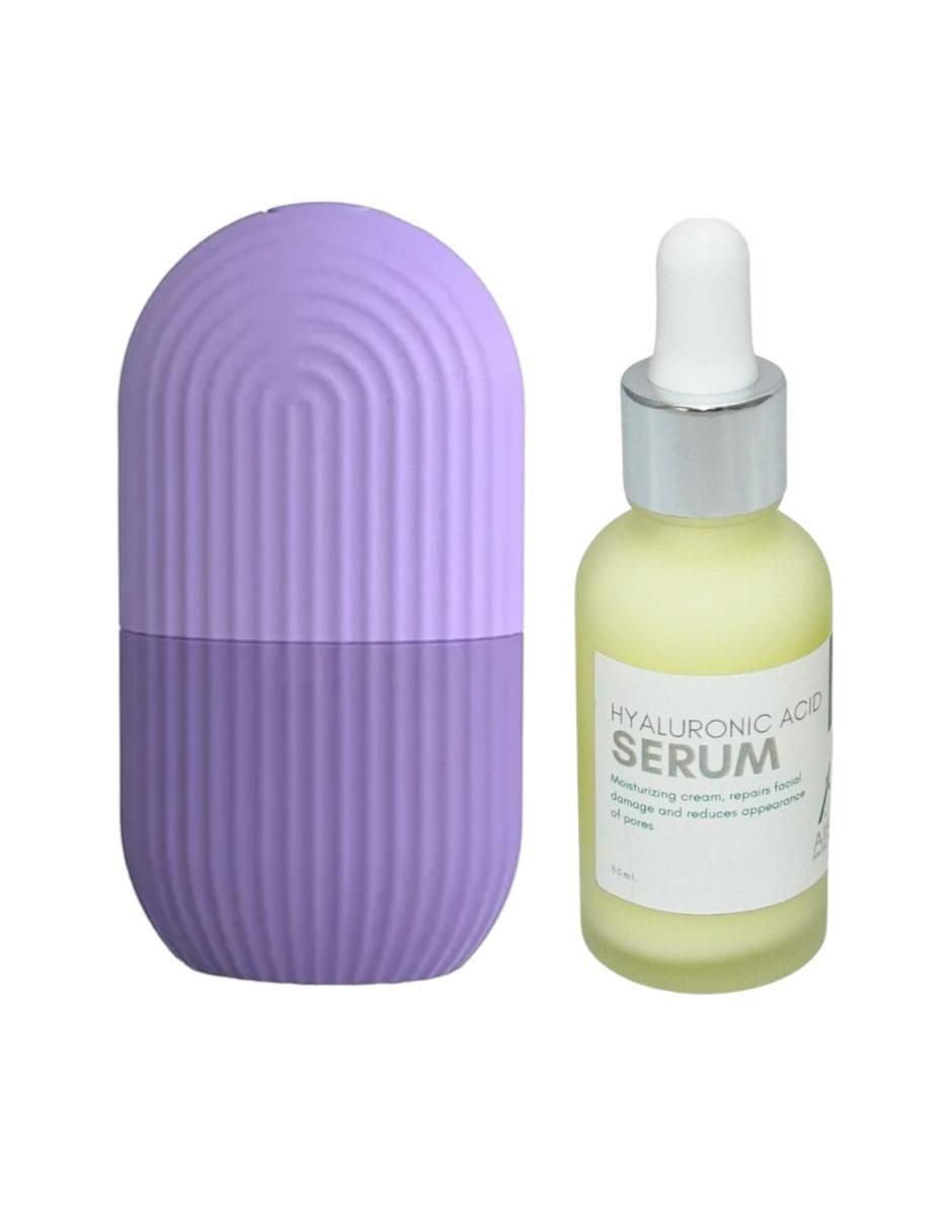 Kit de sérum facial antiedad con sérum y masajeador facial todo tipo piel