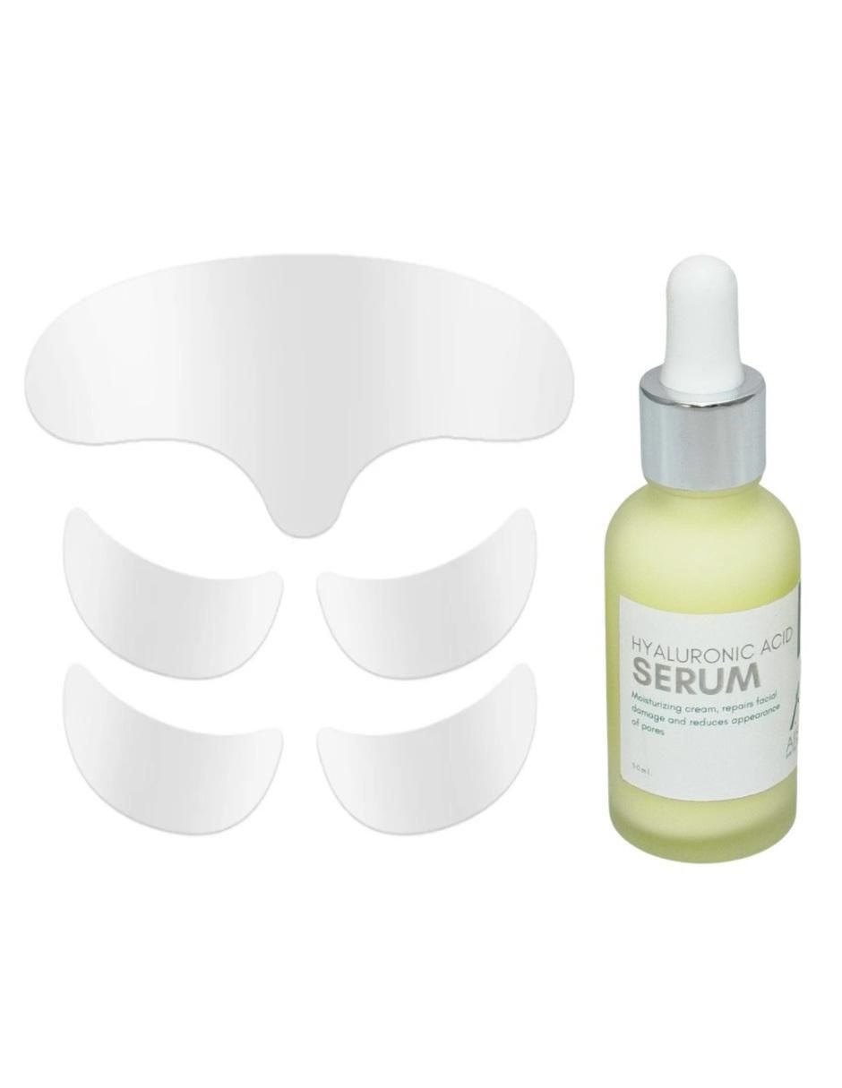 Tratamiento facial suero con ácido hialurónico y paquete de parches faciales antiedad Tratamiento facial suero con ácido hialurónico y paquete de parches faciales antiedad