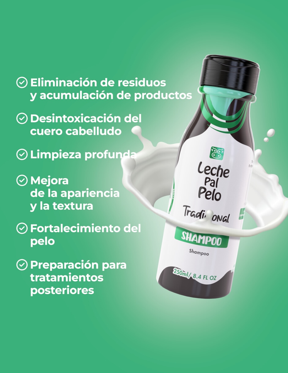 Shampoo para cabello graso Leche pal Pelo tradicional 250 ml 3
