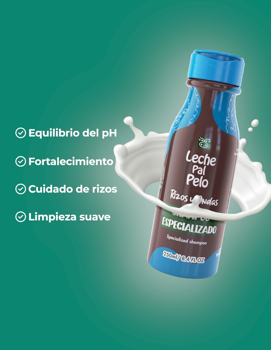 Shampoo para cabello rizado rizos y ondas Leche pal Pelo 250 ml 3