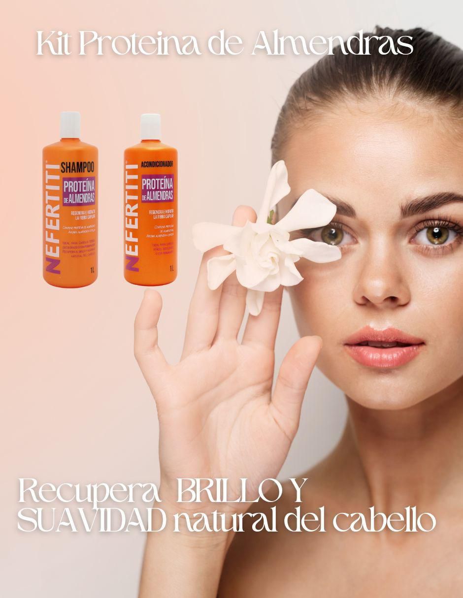Kit de shampo y acondicionador para cabello teñido Proteina de Almendras 4