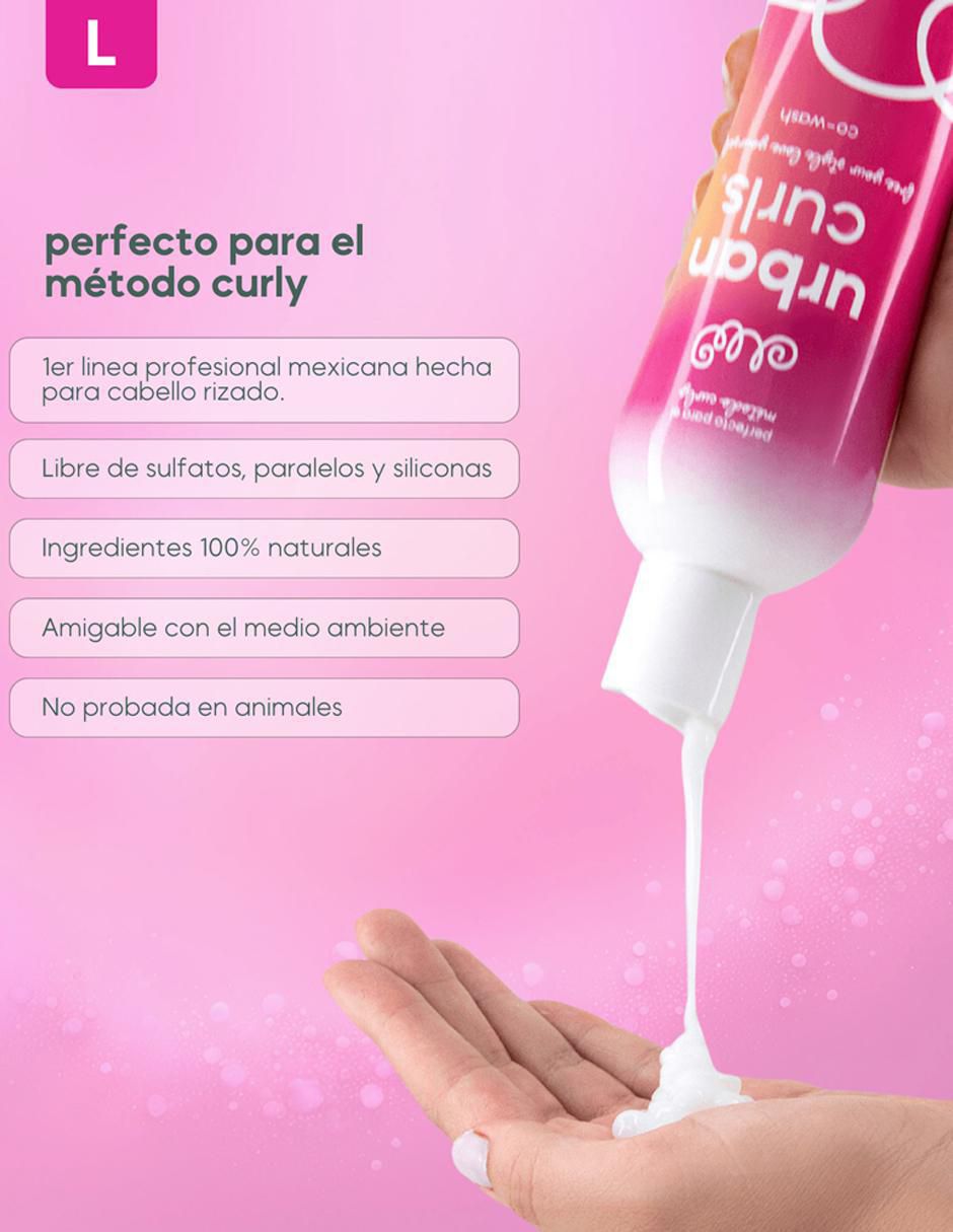 Shampoo para cabello rizado y ondulado Co-wash sin sulfatos