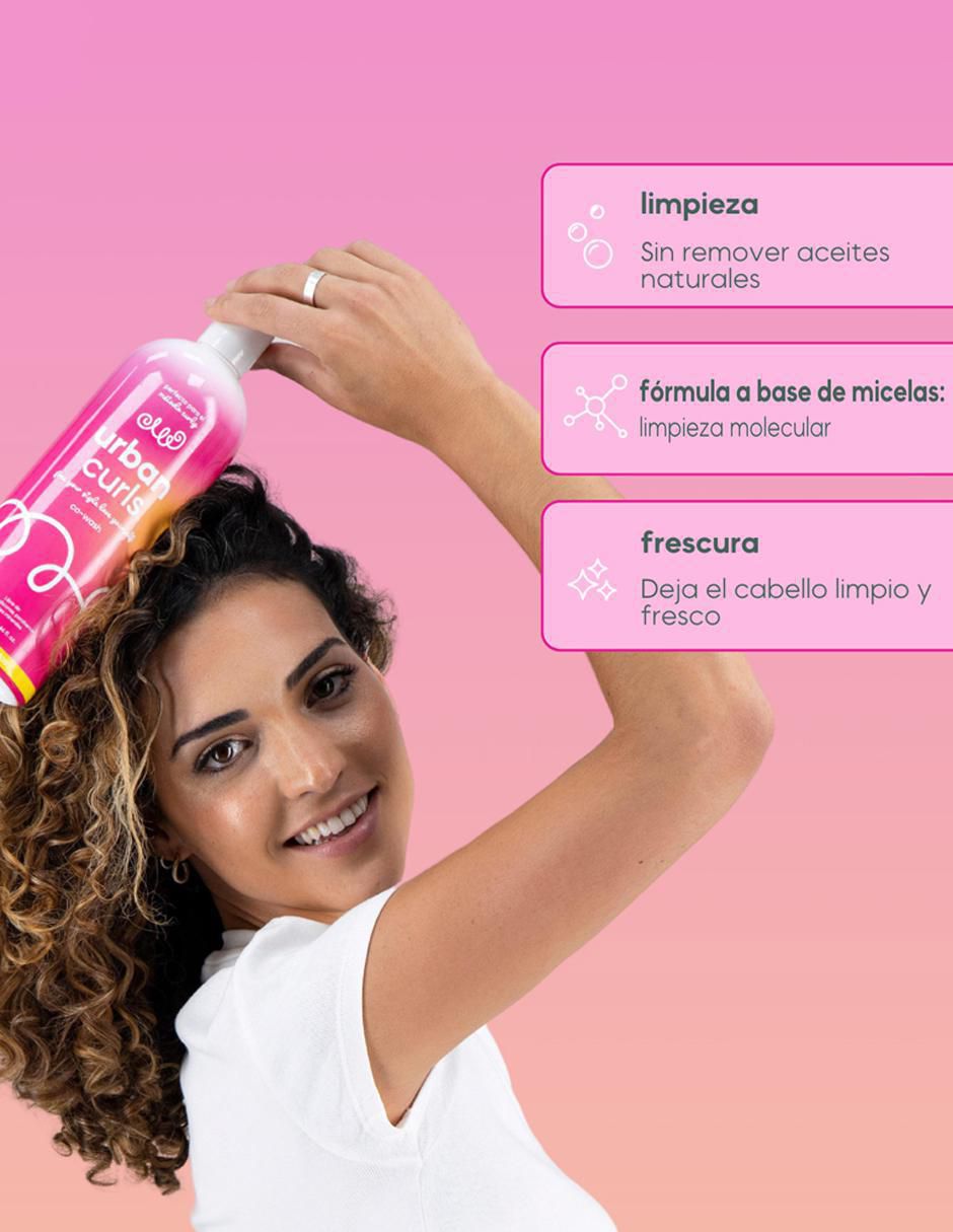 Shampoo para cabello rizado y ondulado Co-wash sin sulfatos