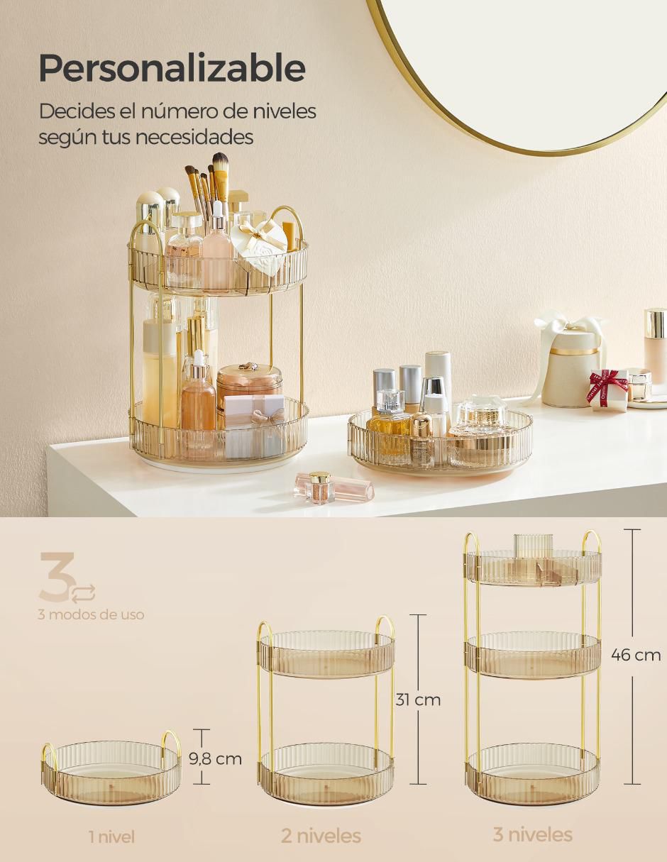 Organizador de cosmeticos armable Glora 2