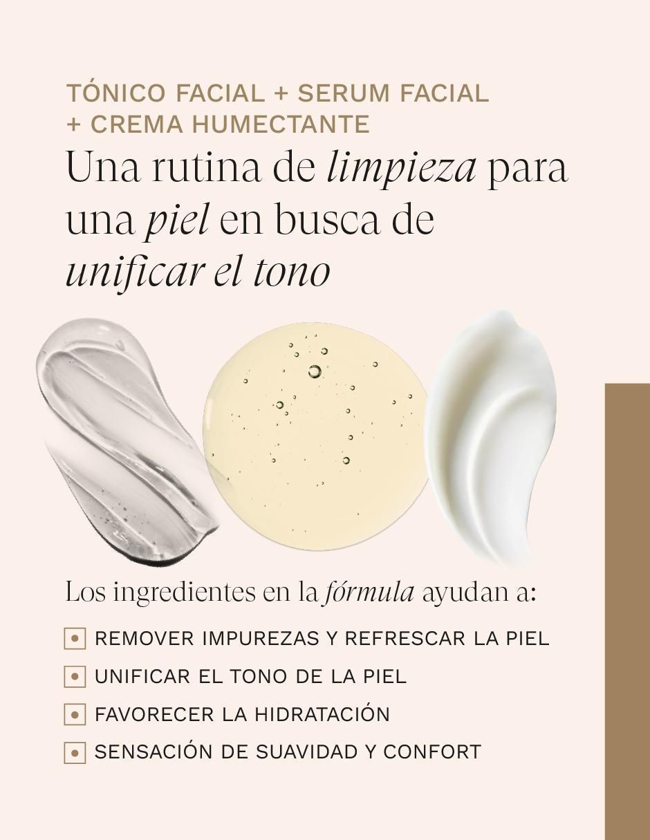 Kit tratamiento facial 3 en 1 limpieza + tono uniforme hidrata, protege y limpia Premium 5