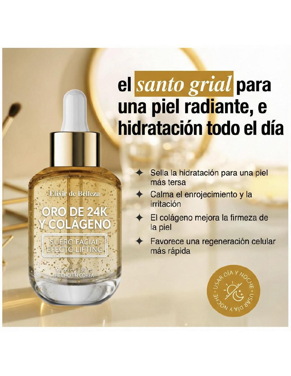 Sérum antiedad facial 24k Gold & Collagen Lifting todo tipo piel 5